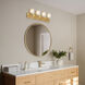 Merry 4 Light 30 inch Brushed Gold Bath Vanity Wall Light