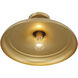Crowne 1 Light 16 inch Legacy Brass Semi Flush Ceiling Light