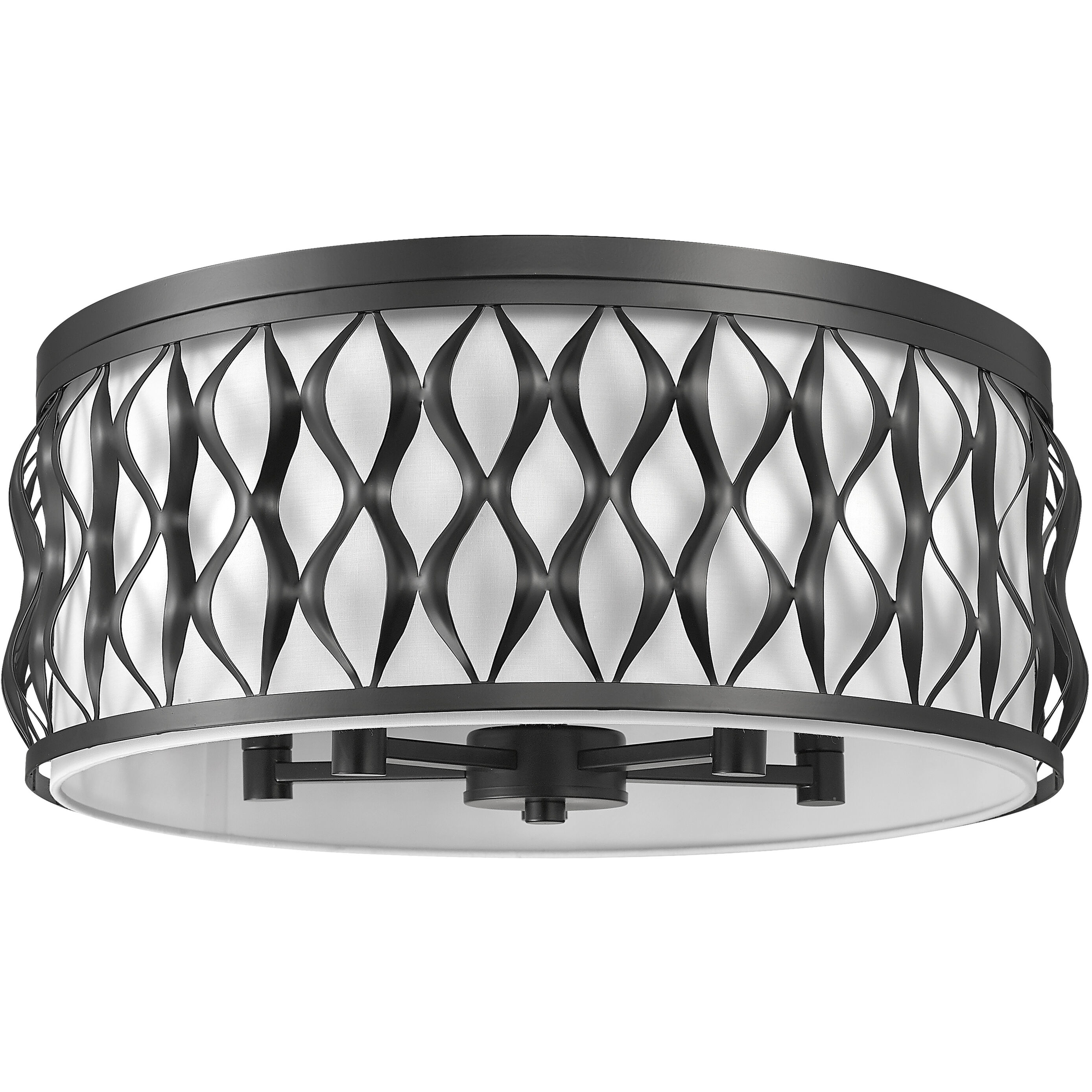Harden 5 Light 20.25 inch Matte Black Flush mount Ceiling Light