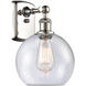 Ballston Athens 1 Light 8 inch Polished Nickel Sconce Wall Light in Seedy Glass, Ballston