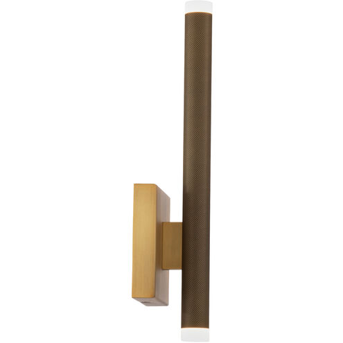 Burning Man LED 3 inch Aged Brass ADA Wall Sconce Wall Light