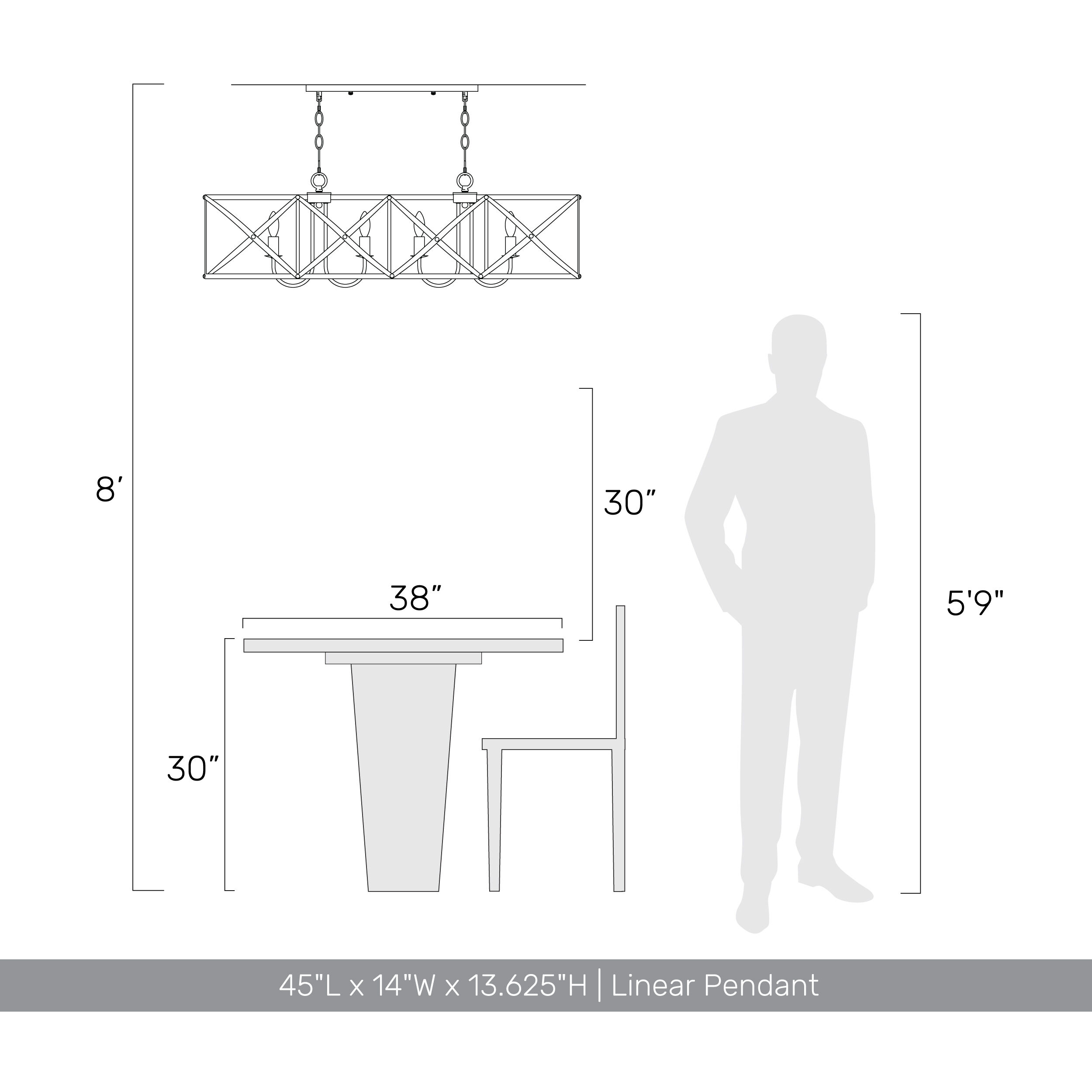 Alcott Island Light Ceiling Light in Antique Black Iron