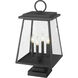 Broughton 4 Light 24.25 inch Black Outdoor Pier Mounted Fixture