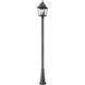 Raphael 3 Light 122 inch Sand Black Outdoor Post Mounted Fixture in Soft Sand Black