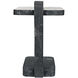 North 22.5 X 20 inch Black Marble Side Table