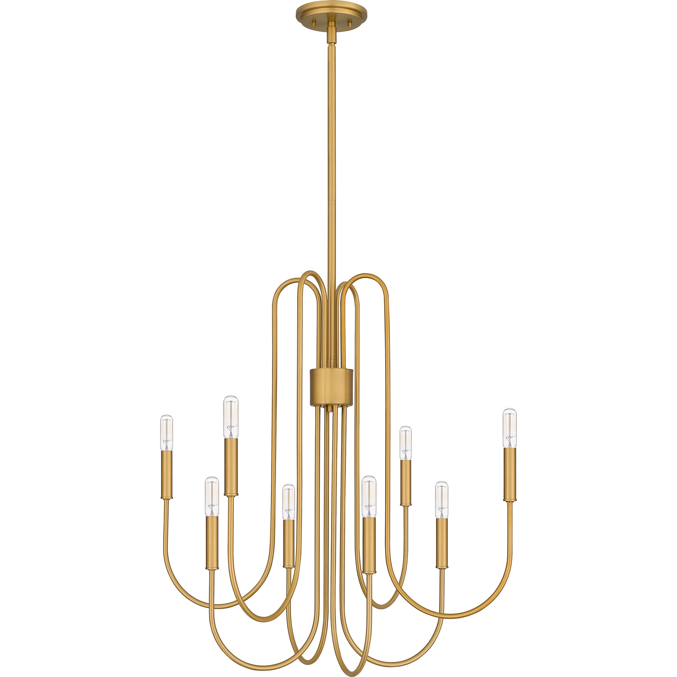 Cabry 8 Light 28 inch Brushed Weathered Brass Chandelier Ceiling Light