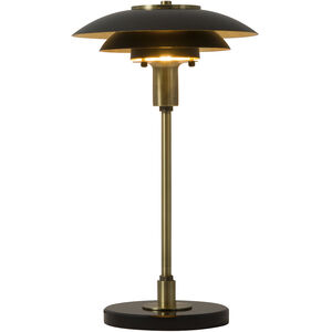 Rancho Mirage 22 inch 23.00 watt Matte Black and Weathered Brass Table Lamp Portable Light