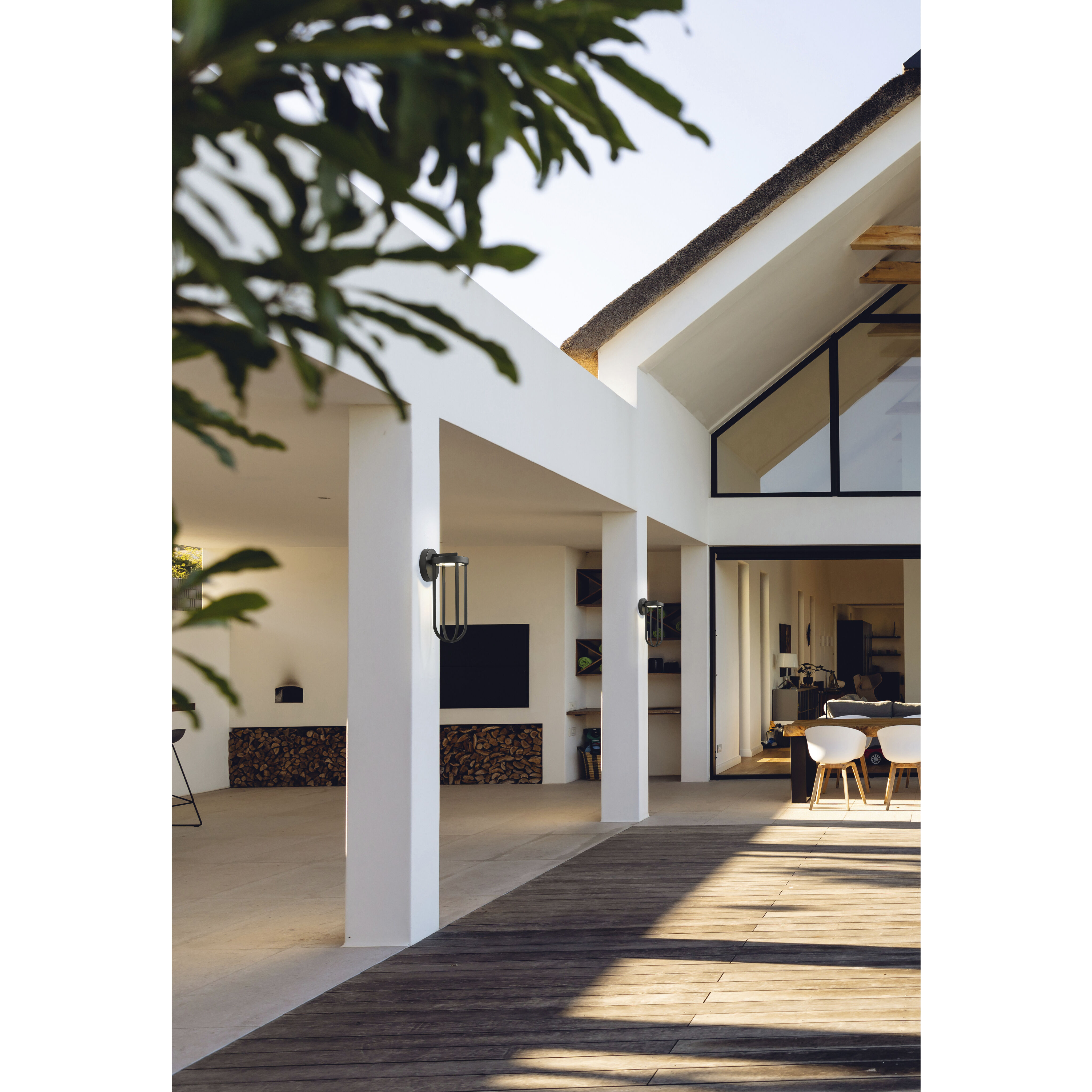 Leland LED 18 inch Sand Black Outdoor Wall Light