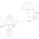 Polly 1 Light 9.75 inch Blackened Brass Sconce Wall Light in White Scalloped Shade