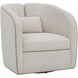 Vega Ecru and Truffle Brown Swivel Chair