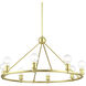 Lansdale 8 Light 34 inch Satin Brass Chandelier Ceiling Light