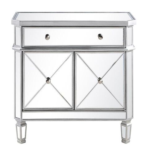 Contempo Silver with Clear Mirror Cabinet