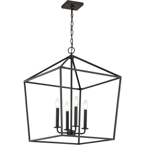 Emma 4 Light 17 inch Matte Black Pendant Ceiling Light