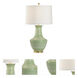 Chelsea House 32 inch 100.00 watt Green/White Glaze/Polished Table Lamp Portable Light