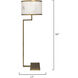 Corso 54 inch 60.00 watt White & Antique Brass Floor Lamp Portable Light