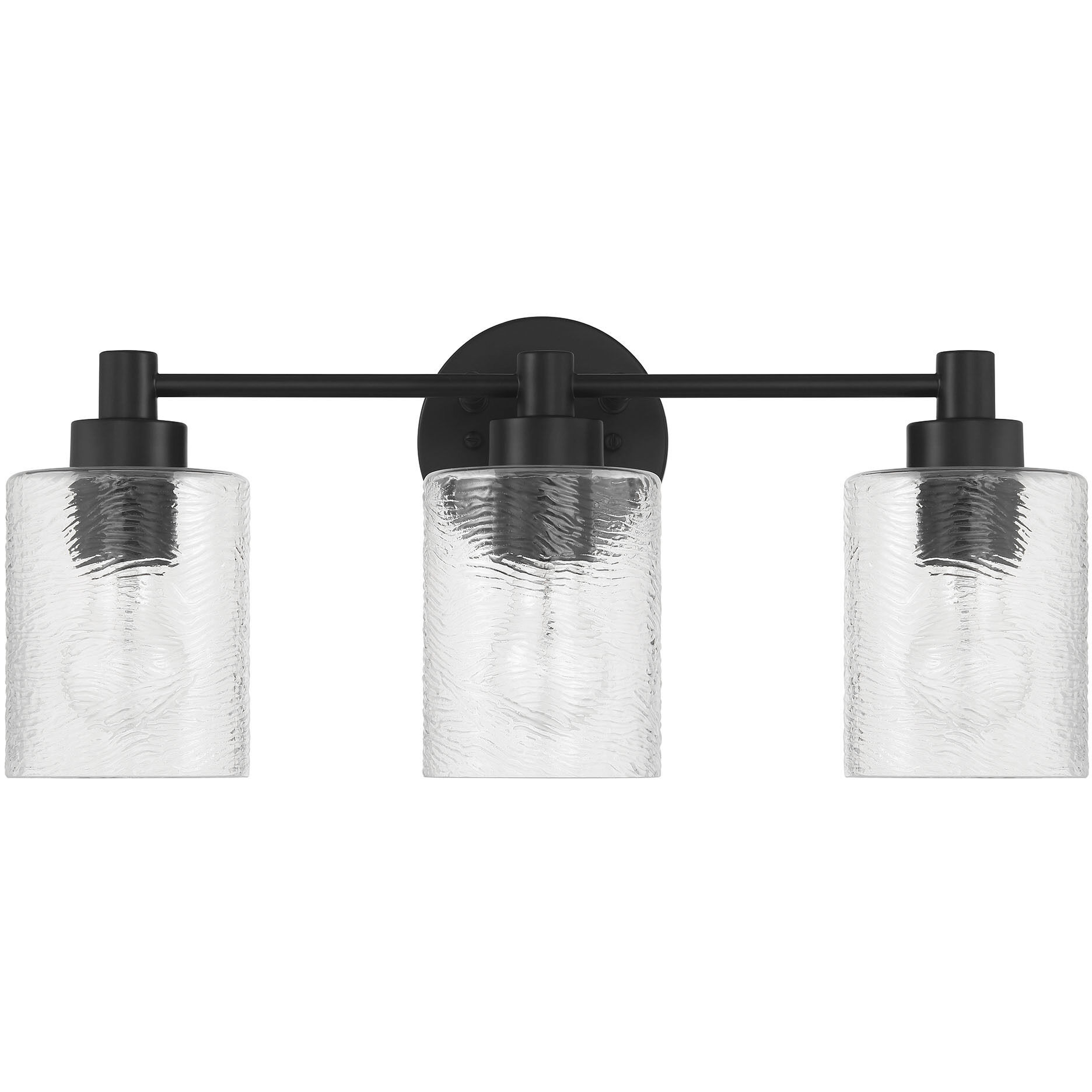 Lyndsey 3 Light 20.25 inch Flat Black Vanity Light Wall Light
