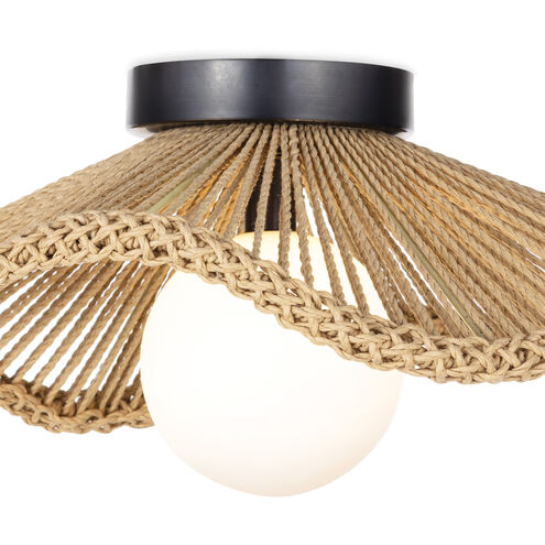 Provence Cafe LED 15 inch Natural Flush Mount Ceiling Light