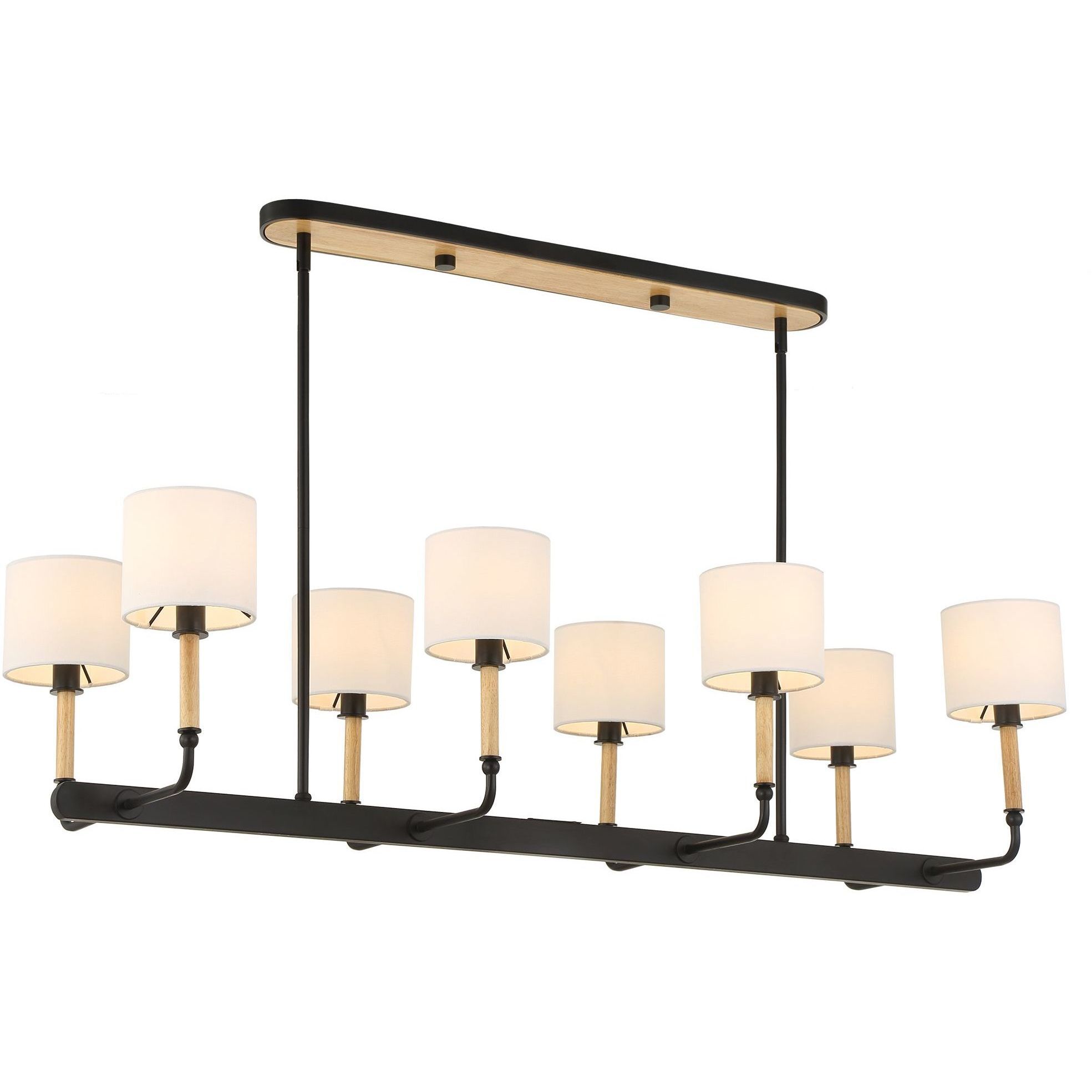 Franconia 8 Light 48 inch Matte Black Pendant Ceiling Light