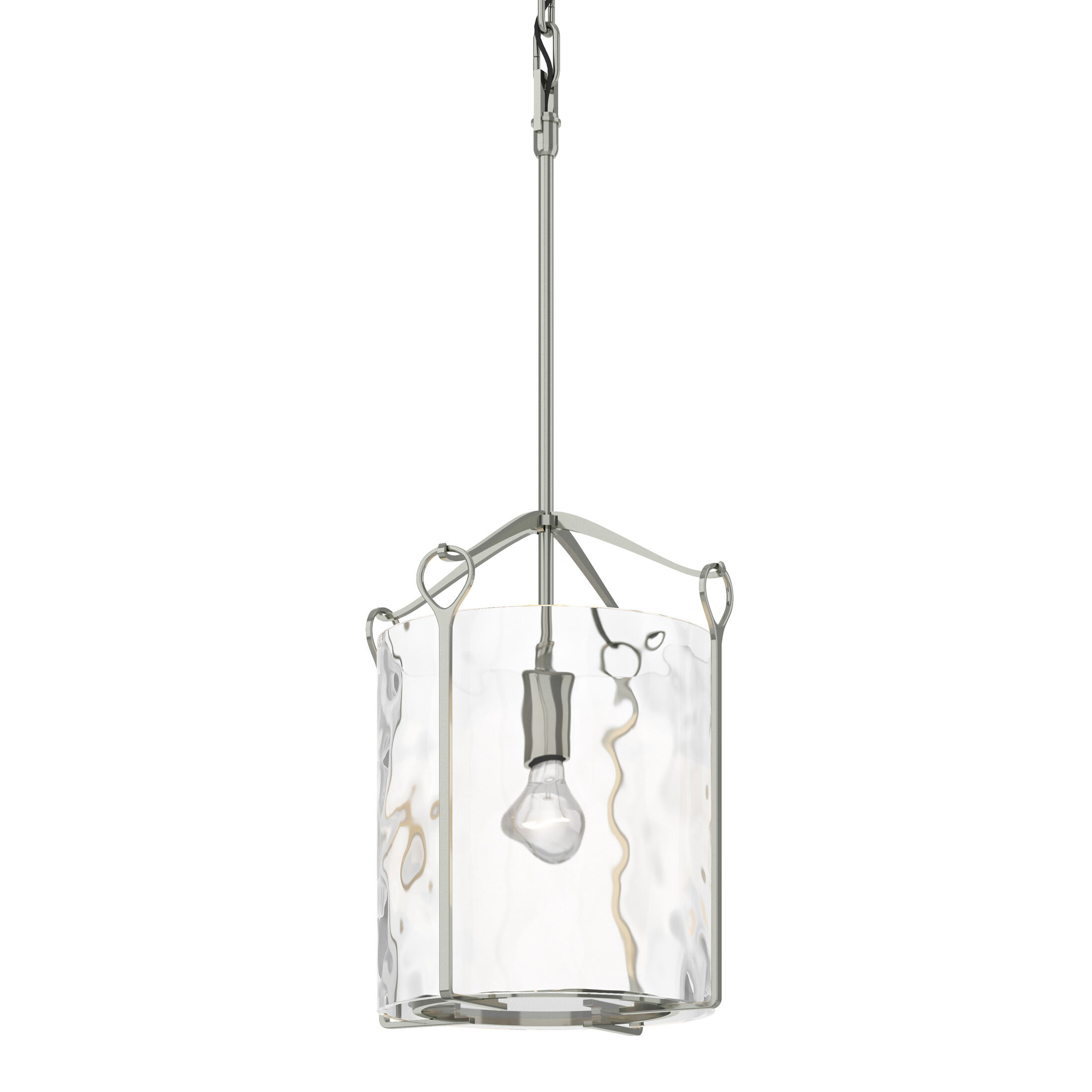 Bow 1 Light 9.8 inch Sterling Mini Pendant Ceiling Light in Water, Tall
