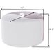 Dann Foley 19.3 inch Blush Pink and White Ottoman