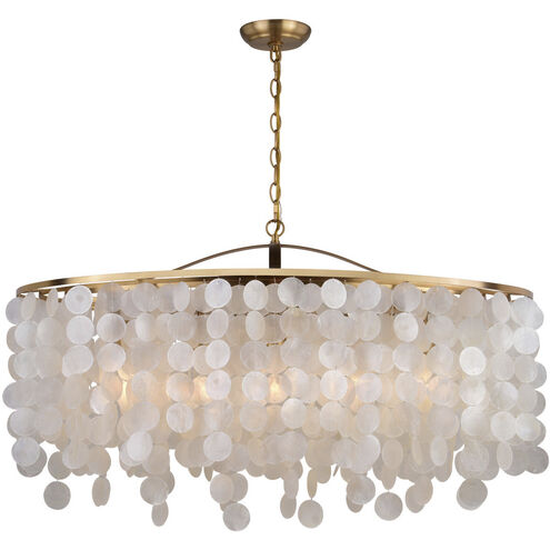 Elsa LED 35.75 inch Natural Brass Linear Chandelier Ceiling Light