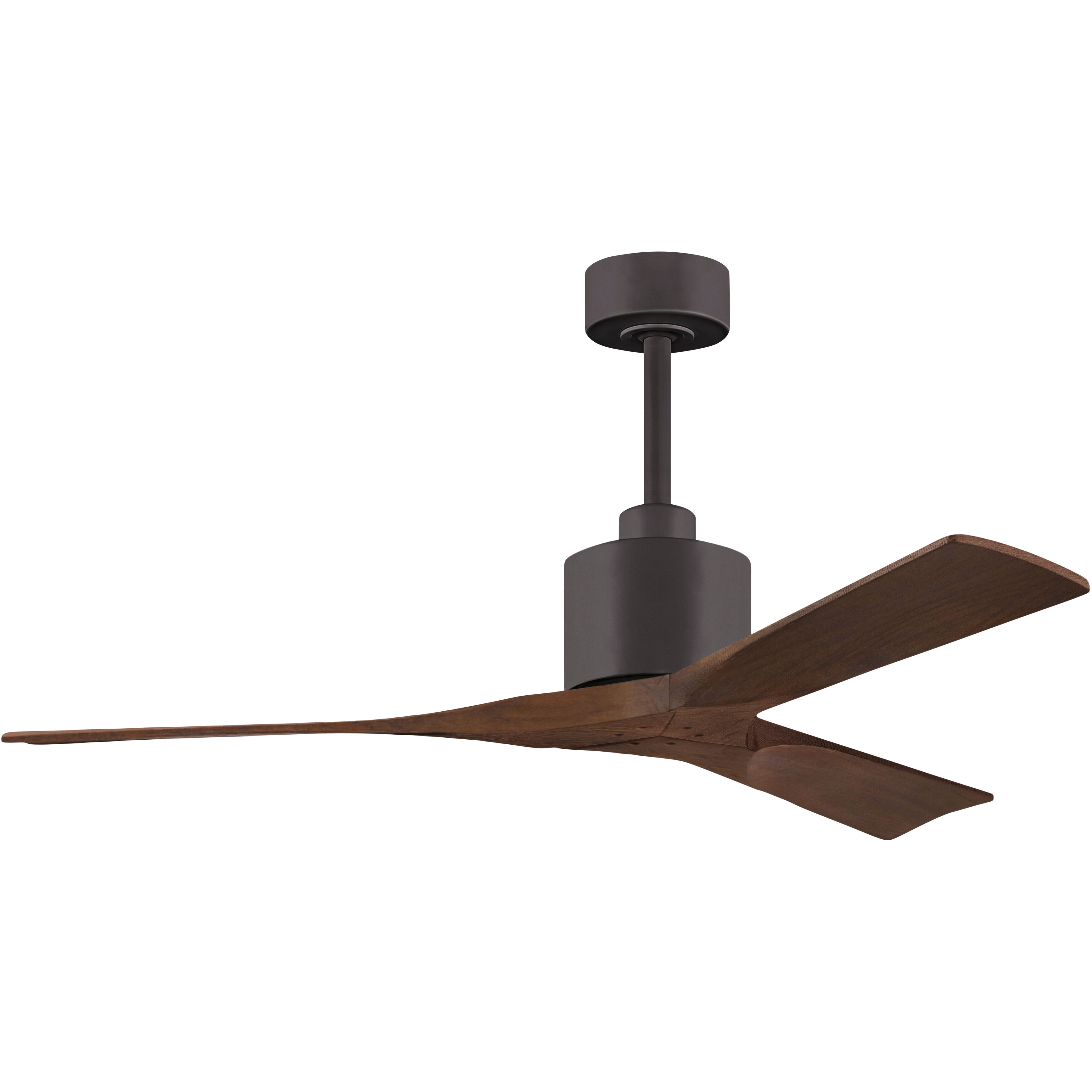 Atlas Nan 52 inch Textured Bronze with Walnut Tone Blades Ceiling Fan