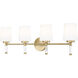 Henri Vanity Wall Light in Modern Gold
