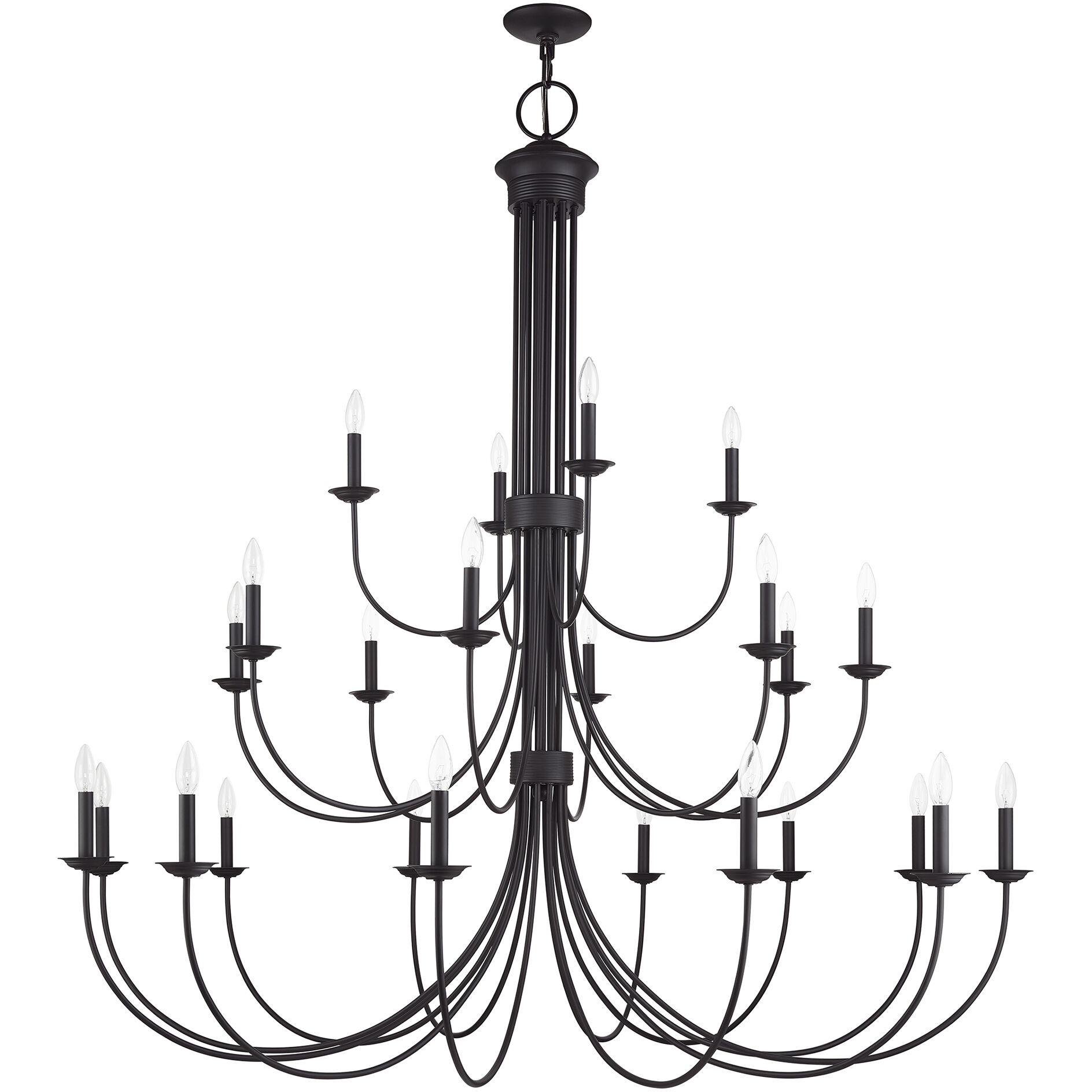 Estate 24 Light 60 inch Bronze Foyer Chandelier Ceiling Light