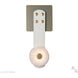 Art & Alchemy SNAPS LED 5.5 inch White Sconce Wall Light in Black Leather with Alabaster