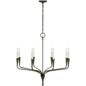Chapman & Myers Aiden LED 39.75 inch Aged Iron Single Tier Chandelier Ceiling Light