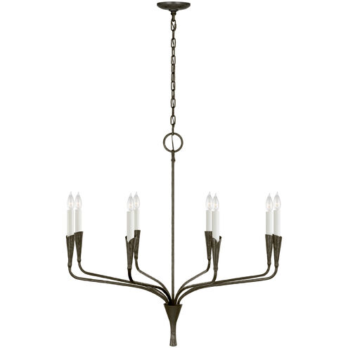 Chapman & Myers Aiden LED 39.75 inch Aged Iron Single Tier Chandelier Ceiling Light
