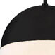 Punk LED 14 inch Black Pendant Ceiling Light in 3500K, 14in.