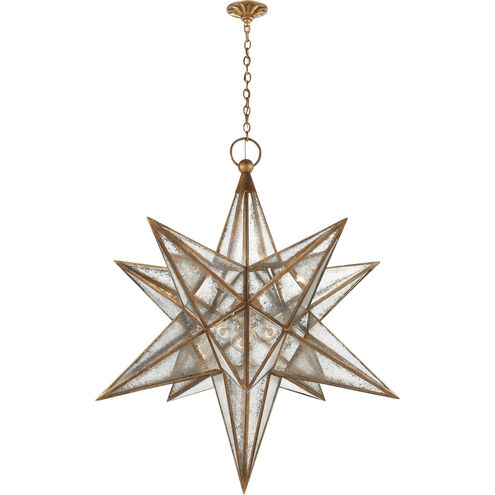 Chapman & Myers Moravian Star 3 Light 48 inch Gilded Iron Star Lantern Pendant Ceiling Light, XL