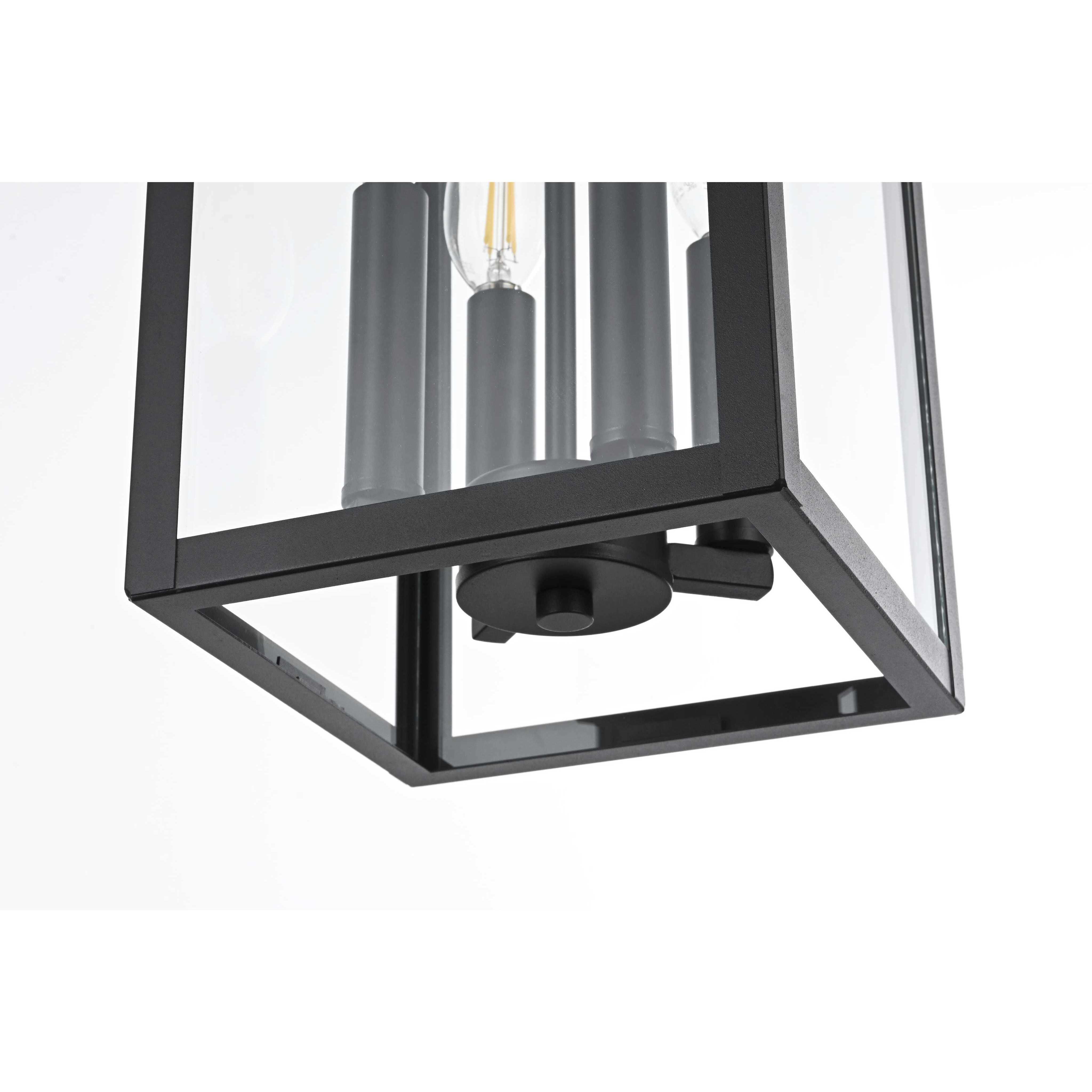 Sheridan 4 Light 9 inch Black Outdoor Pendant