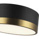Alora Mood Brisbane 2 Light 12 inch Aged Gold/Matte Black Flush Mount Ceiling Light