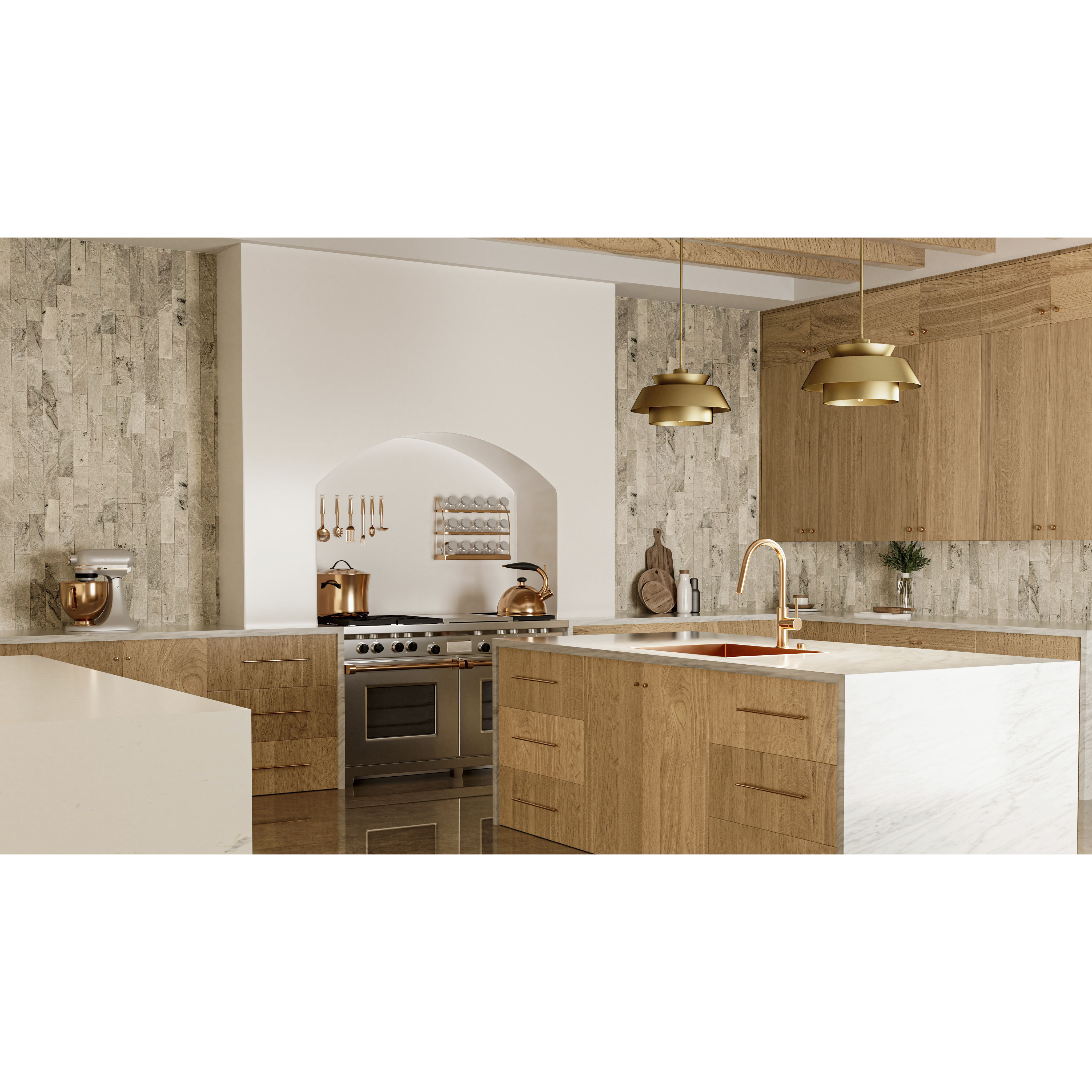 Lumi 3 Light 24 inch Brushed Weathered Brass Pendant Ceiling Light, Large