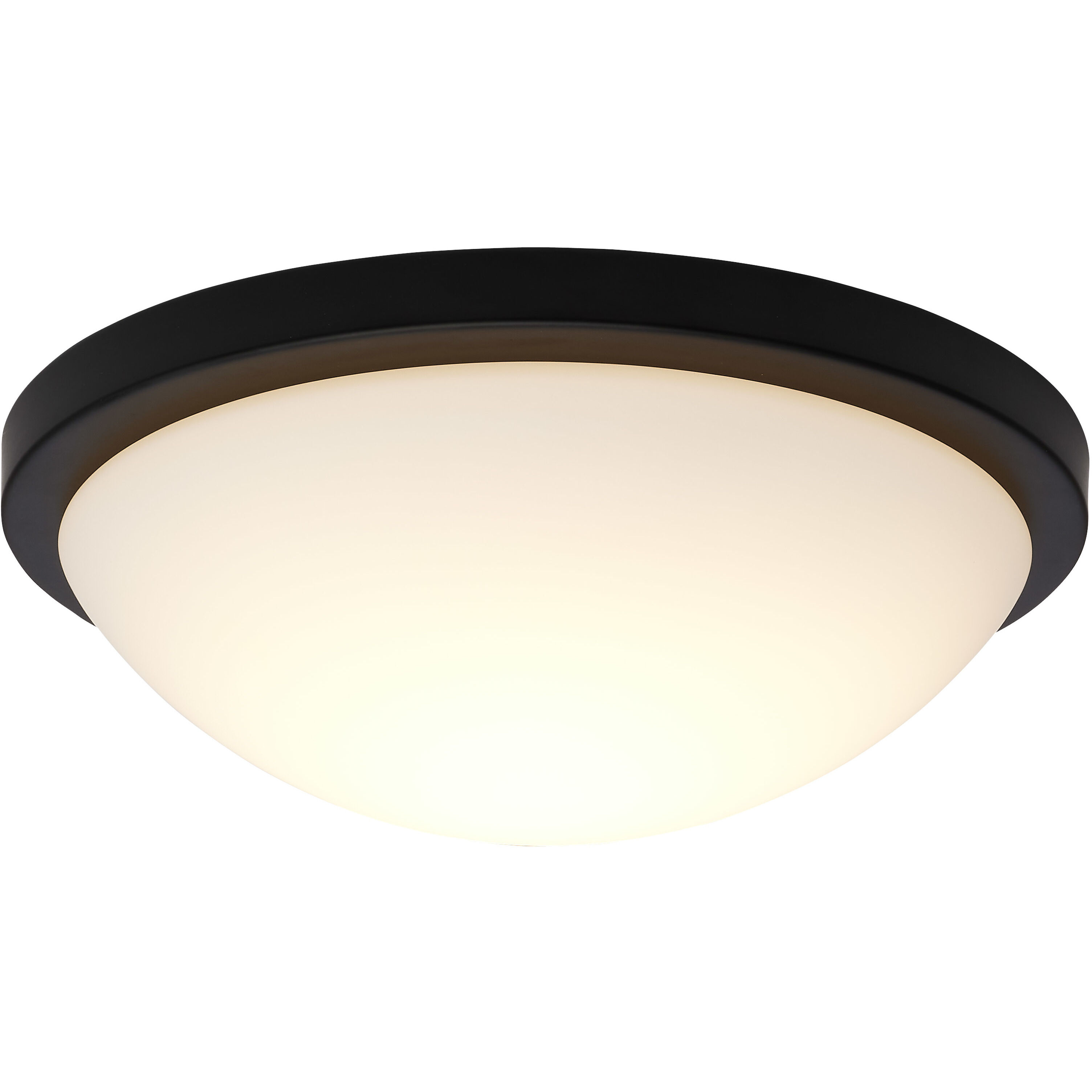 Button LED 11 inch Matte Black LED Flush Mount Ceiling Light