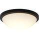 Button LED 11 inch Matte Black LED Flush Mount Ceiling Light