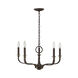 Rutherford 5 Light 24 inch Oil Rubbed Bronze Chandelier Ceiling Light
