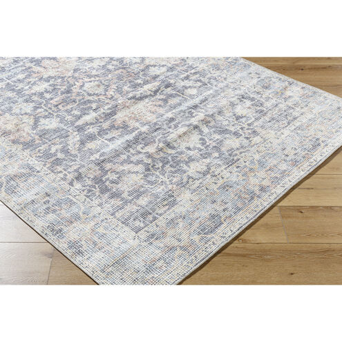 Olympic 45.28 X 25.98 inch Charcoal/Sky Blue/Amber/Seafoam/Light Brown/Gray Machine Woven Rug in 2.25 x 3.75