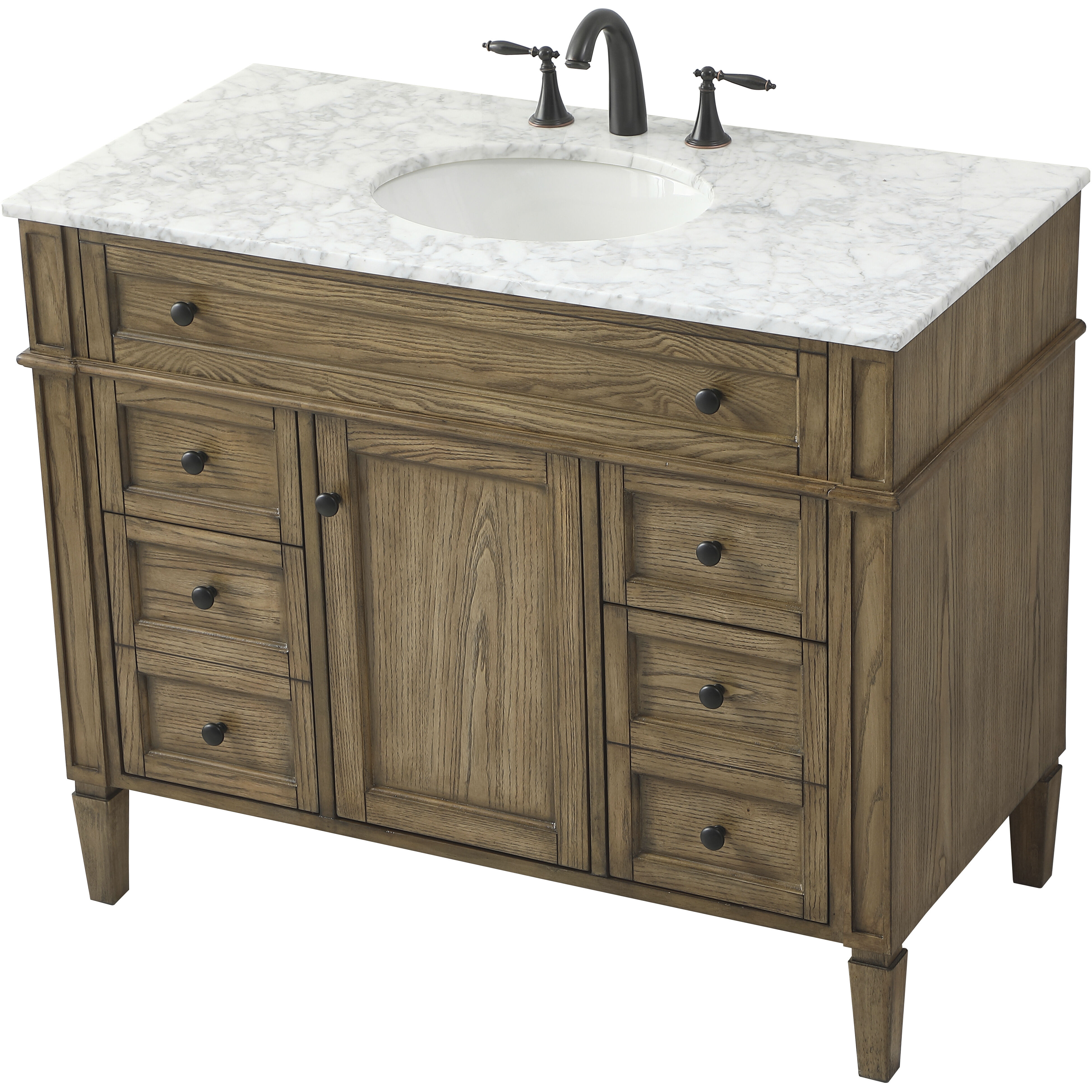 Park Avenue 42 X 22 X 35 inch Driftwood Vanity Sink Set