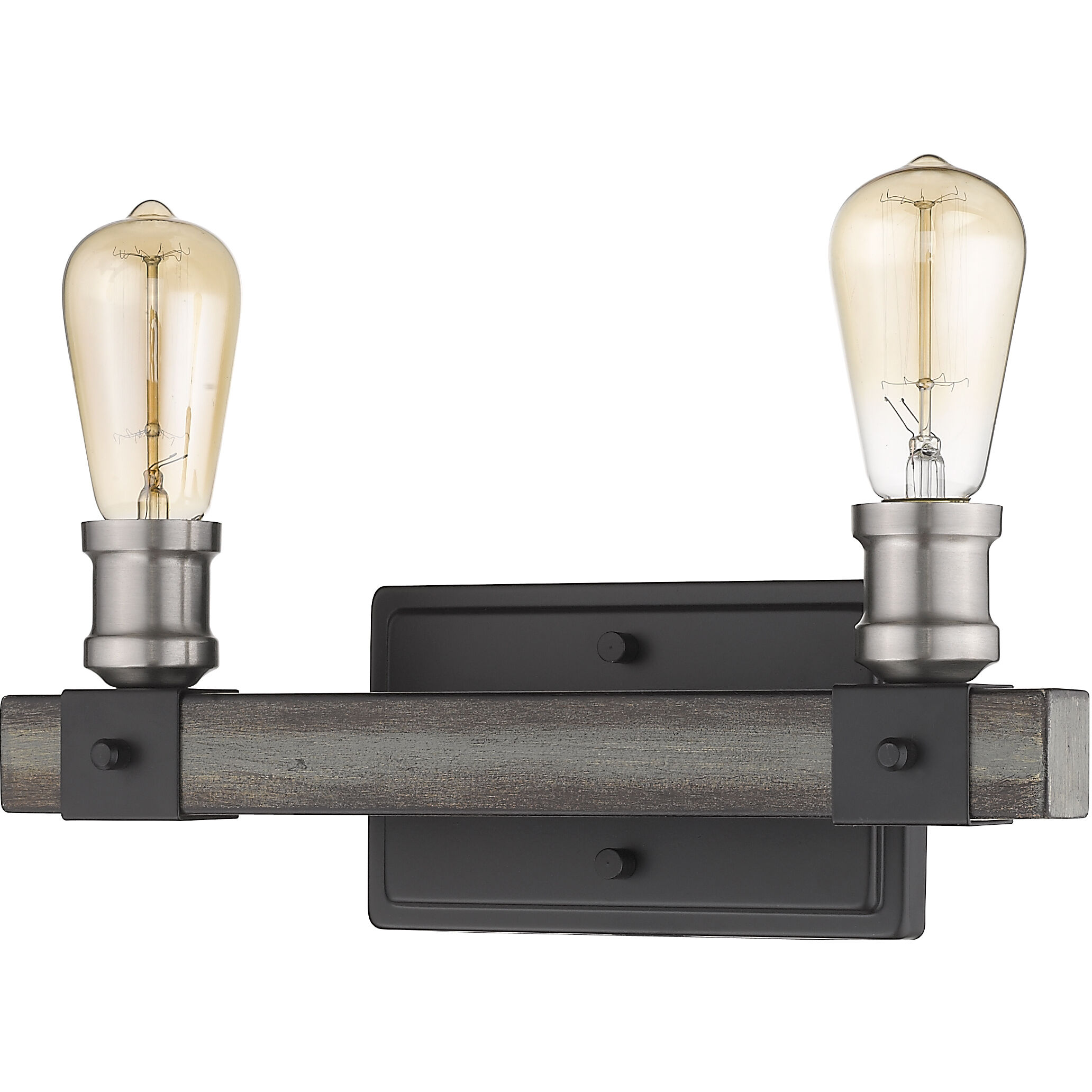 Kirkland 2 Light 14 inch Ashen Barnboard Vanity Wall Light