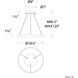 Sirius LED 18 inch White Pendant Ceiling Light, dweLED