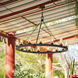 Open Air Sawyer LED 46 inch Aged Zinc with Distressed Black Outdoor Hanging