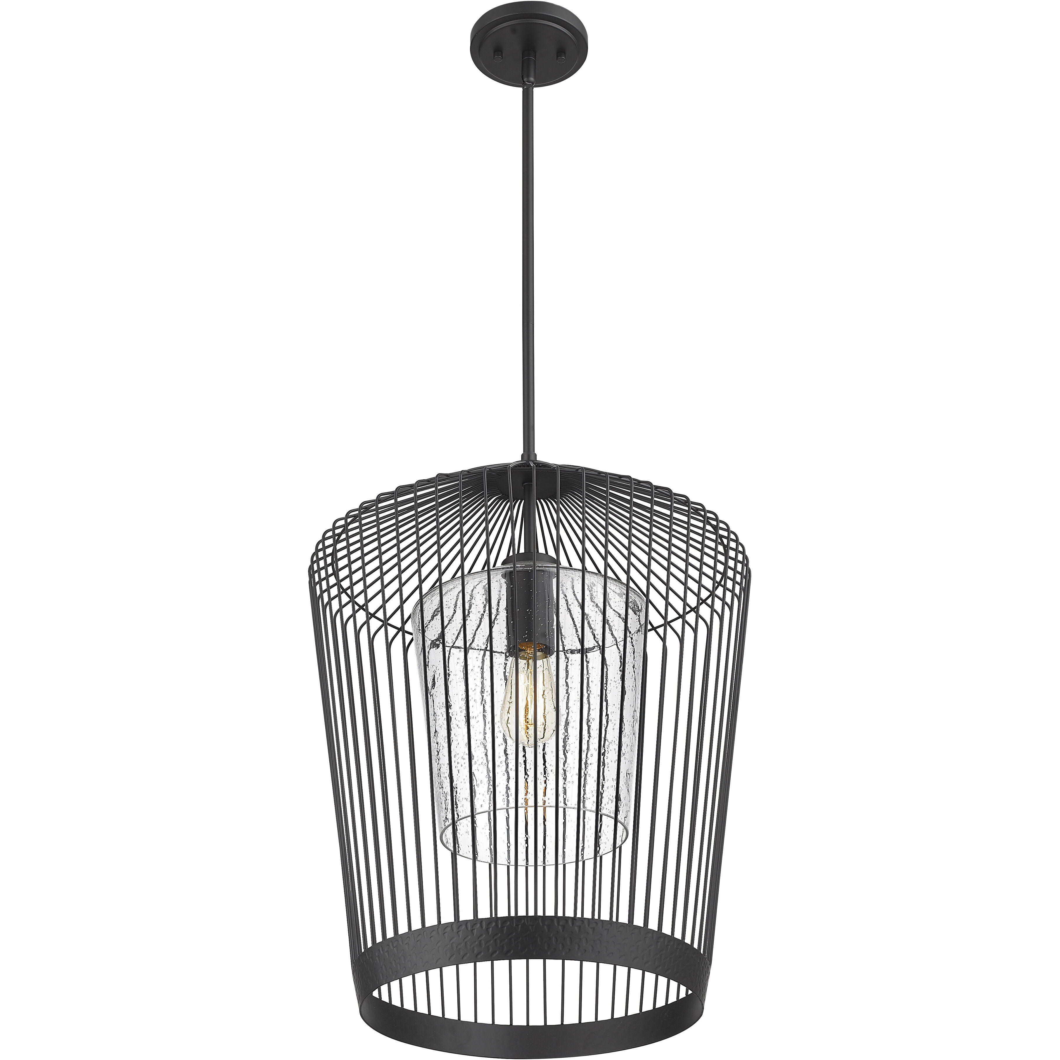 Lido 1 Light 18.5 inch Matte Black Pendant Ceiling Light