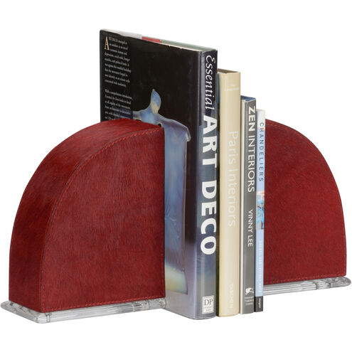 Taurus 6.25 inch Red Bookends, Set of 2
