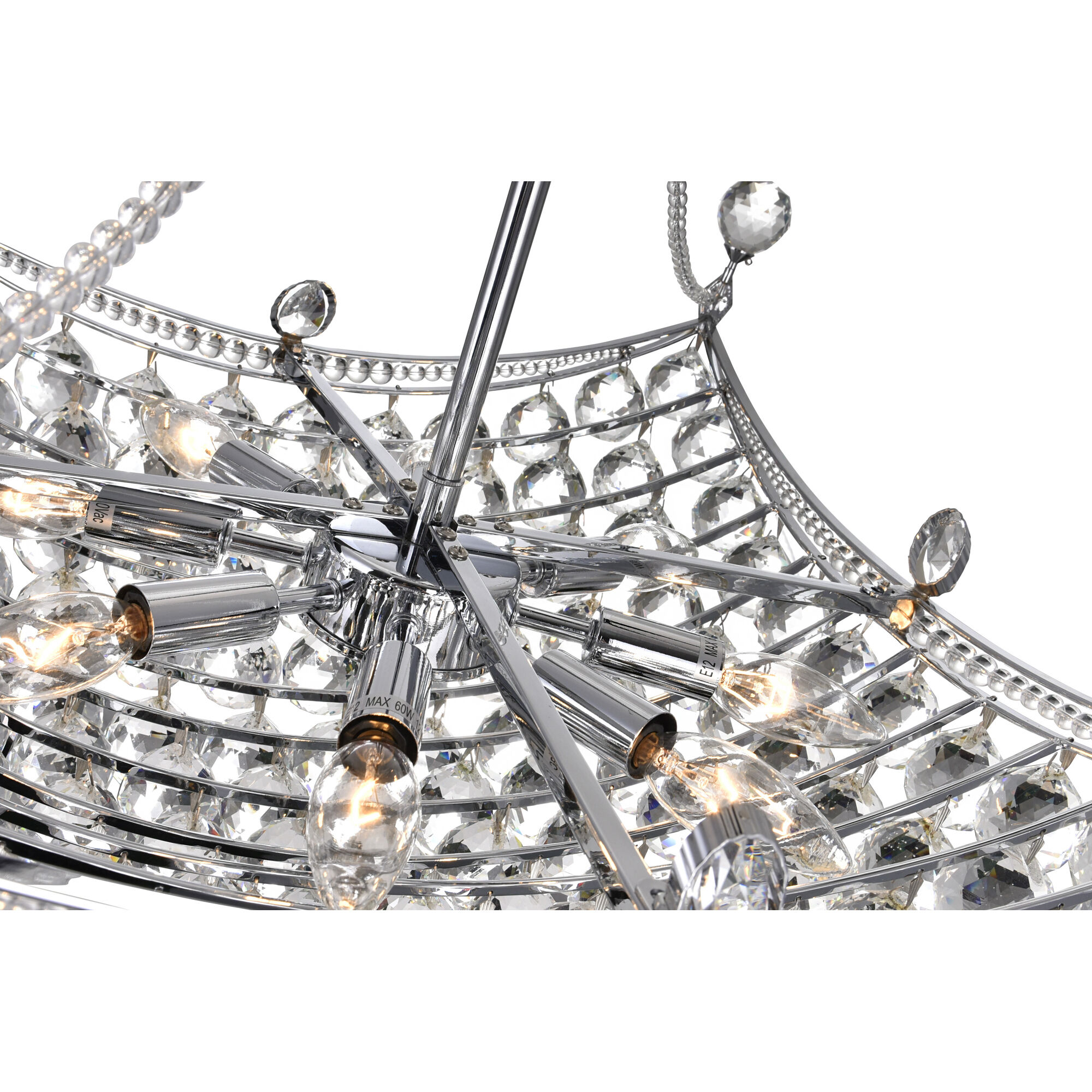 Jasmine 8 Light 20 inch Chrome Down Chandelier Ceiling Light