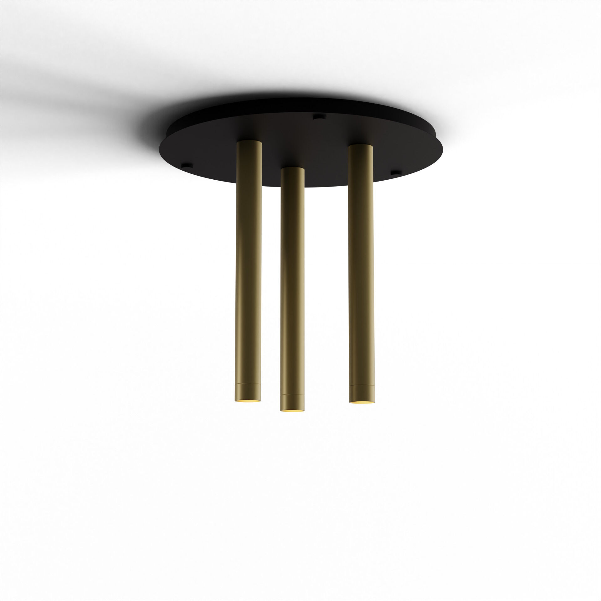 Combi LED 18 inch Brass Pendant Ceiling Light, Suspension / Flush Mount 2-in-1