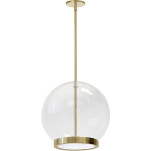 Picotas LED 12 inch Aged Brass Pendant Ceiling Light