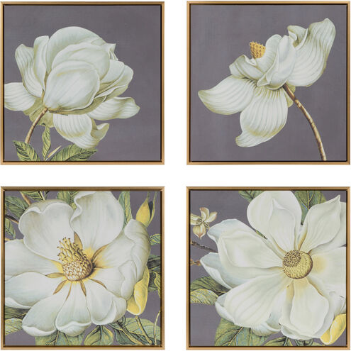 Square Gold/Multi Floral Wall Art